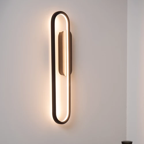 Lucide THELMA - Wandlamp - LED Dimb. - 1x24W 2700K - Zwart - sfeer 1